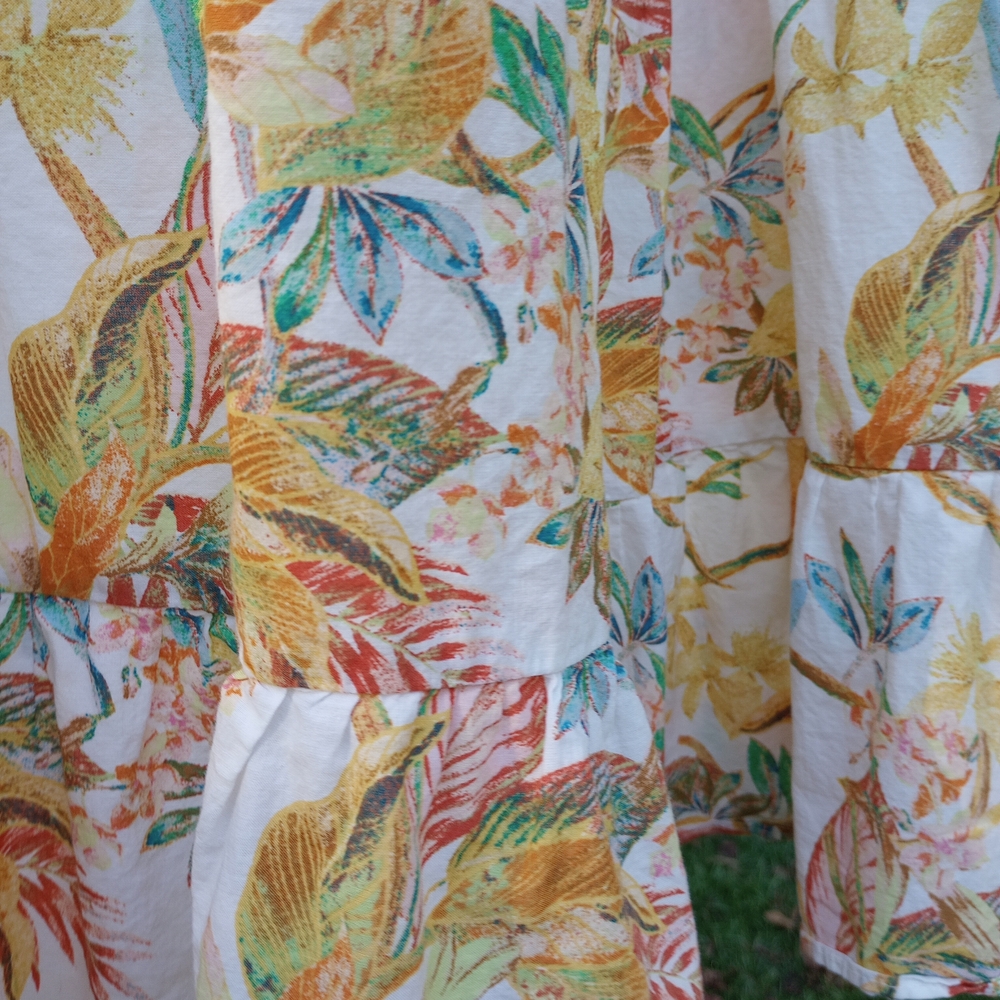 Rose & Olive Multicolor Tropical Maxi Skirt - Picture 3 of 4